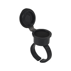 Черный 50 шт пластиковые микроблейдинговые пигментные чернила для татуировки с крышкой, для макияжа нейл-арт наращивание ресниц, чёрные, 23x13 см