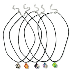 (52) Непрозрачная лаванда Летние окрашенные в пляж синтетические бирюзовые подвески в виде черепахи, воском ожерелья шнура, разноцветные, 17.32 дюйм (44 см)