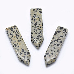 Далматинских Джаспер Природные яшмы далматин кабошонов, меч, 51.5~54x12.5~14x5~6 мм