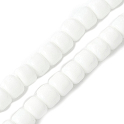 Белый Бусы лэмпворк ручной работы, рондель, белые, 7.5x5.5 мм, отверстие : 1.5~1.8 мм, около 40 шт / нитка, 9.35'' (23.75 см)