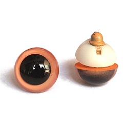 Коралловый Abs пластиковые глаза куклы, Чучела игрушечных глаз, безопасные глаза, с распоркой, полукруглый, коралл, 8 мм