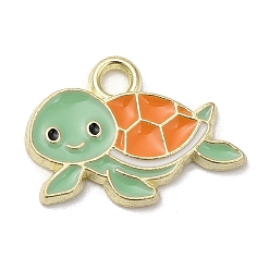 Темный Морско-зеленый Подвески из сплава , черепаха, темно-зеленый, 12x16.5x1 мм, отверстие : 2 мм