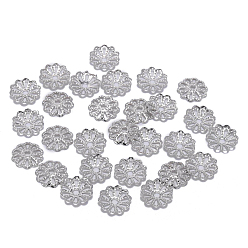 Платина Железа цветок крышки шарика, многолепестковая филигранная находка, платина, 7 мм, 200 шт / пакет