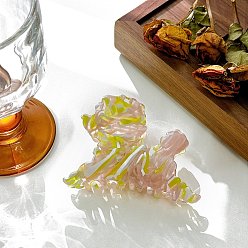 Желто-Зеленый Заколки для волос в форме когтей из ацетата целлюлозы, аксессуары для волос для женщин и девочек, собака, желто-зеленый, 90 мм