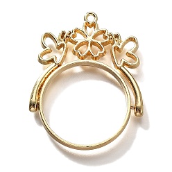 Light Gold Подвесные подвески из сплава, для diy уф смолы, эпоксидная смола, без кадмия, без никеля и без свинца, плоские круглые с бабочкой, золотой свет, 38.5x30x3.5 мм, отверстие : 1.5 мм