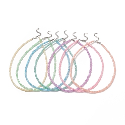 (52) Непрозрачная лаванда 7шт 7 набор ожерелий из цветного стекла для женщин, разноцветные, 15.91 дюйм (40.4 см)