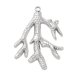 Нержавеющая Сталь Цвет 304 подвески из нержавеющей стали, ветвь очарование, анти-тускнение, цвет нержавеющей стали, 27.5x21x2 мм, отверстие : 1.5 мм