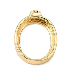 Oval Ensembles de pendentif de cabochon en laiton, ouvrir les paramètres, réel 18 k plaqué or, ovale, 14x11x2.5mm, Trou: 1.2mm, taille du bac: 11x9 mm