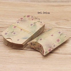 Цветок Бумажная подушка, подарочные коробки, для свадьбы сувениры детский душ день рождения праздничные атрибуты, цветочным узором, 8x5.5x2 см