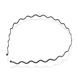 Negro Accesorios de pelo y fornituras de la banda para el cabello de hierro, negro, 126 mm