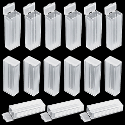 Белый Пластиковые банки для окрашивания предметных стекол, держатели для микроскопических стекол, прямоугольные, белые, 8.05x2.9x1.75 см, Внутренний диаметр: 2.75x1.7 cm