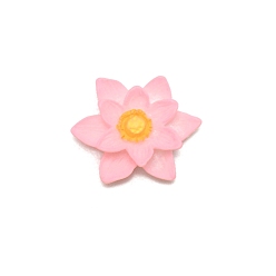 Pink Украшение из искусственных водных растений из смолы, лотос, для украшения аквариума в микроландшафтном стиле, розовые, 19x15.5x5 мм