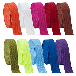 (52) Непрозрачная лаванда 30m 10 цвета поликоттоновая лента, изготовление ремешка для сумки, разноцветные, 1 дюйм (25 мм)