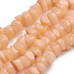 Белый Навахо Стеклянные бусы нити, для изготовления ювелирных изделий, diy crafts, окрашенные, чипсы наггетс, навахо белый, 6.2x6.2x1.3 мм, отверстие : 0.8 мм, около 107 шт / нитка, 15.16 дюйм (38.5 см)