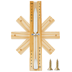 Цвет Древесины Деревянные песочные часы для сухой парной, со стеклом, прямоугольные, деревесиные, 293x49x30.5 мм