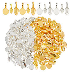 (52) Непрозрачная лаванда 180 шт. 6 стиль тибетский стиль сплав клей на плоской подложке подвесные петли, разноцветные, 15~21x5~10x1~6 мм, отверстие : 4.5~6x3~4 мм, около 30 шт. / стиль