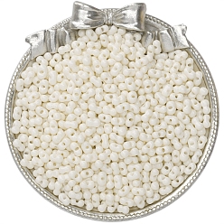 Бежевый Выпечка краска стеклянные бусины, круглое отверстие, арахис, бежевые, 6x4 мм, отверстие : 1 мм, о 100 шт / комплект