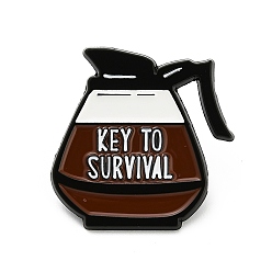 Коричневый Кофейные эмалевые булавки, булавки для лацканов из сплава для одежды рюкзака, кофейник, кофе, 31x30 мм