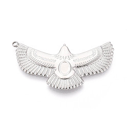 Нержавеющая Сталь Цвет 304 подвески из нержавеющей стали, очарование орла, анти-тускнение, цвет нержавеющей стали, 46~46.5x23.8x2.8 мм, отверстие : 1.6 мм
