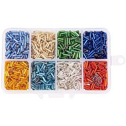 (52) Непрозрачная лаванда Стеклянные стеклянные бусины, разноцветные, 6x1.8 мм, отверстие : 0.6 мм