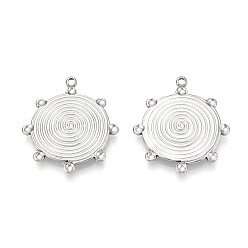 Нержавеющая Сталь Цвет 304 подвески из нержавеющей стали, вихревое очарование, цвет нержавеющей стали, 25x22.5x2 мм, отверстие : 1.5 мм