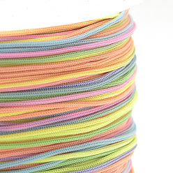 Colorful Polyester Cords, Colorful, 0.5~0.6mm, about 131.23~142.16 yards(120~130m)/roll