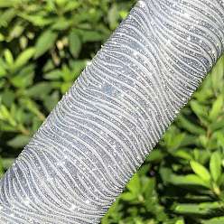 Серебро Блестящие фактурные ткани из искусственной кожи, поделки товары для рукоделия, серебряные, 33x20 см