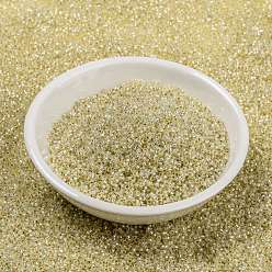 (RR577) Dyed Butter Cream Silverlined Alabaster MIYUKI Round Rocailles Beads, Japanese Seed Beads, 15/0, (RR577) Dyed Butter Cream Silverlined Alabaster, 1.5mm, Hole: 0.7mm, about 250000pcs/pound