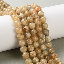 Гранат Бусины из натурального желтого граната, круглые, 8 мм, отверстие : 2 мм, около 52 шт / нитка, 15.75'' (40 см)