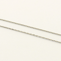 Нержавеющая Сталь Цвет Устойчивая к потускнению 304 цепь из нержавеющей стали «бостон», Бостон звено цепи, с катушкой, цвет нержавеющей стали, 1.3 мм, около 82.02 футов (25 м) / пучок