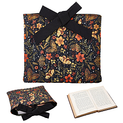 Negro Bolsas de embalaje de tela con estampado floral y correas., Rectángulo, negro, 280x320x4 mm
