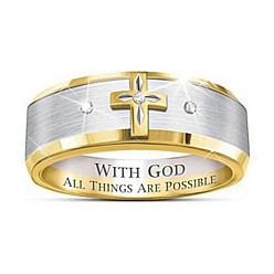 Платиновый & Золотой Кольца из сплава с крестообразным узором и хрустальными стразами, платиной и золотом, размер США 11 (20.6 мм)