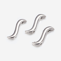 Antique Silver Alloy Spacer Bars, Cadmium Free & Nickel Free  & Lead Free, Antique Silver, 18x5.5x2mm, Hole, 1mm