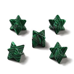 Малахит Синтетические малахит бусины, нет отверстий / незавершенного, Звезда Меркабы, 12.5~13x12.5~13x12.5~13 мм