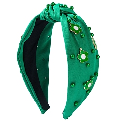 Зеленый Резинки для волос из сплава ткани для женщин, зелёные, 175x140x70 мм
