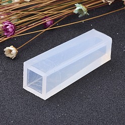 White Trapezoidal Shape DIY Silicone Molds, Resin Casting Molds, For UV Resin, Epoxy Resin Jewelry Making, White, 49x15mm
