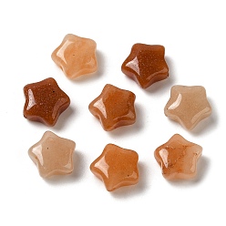 Красный Авантюрин Натурального красного бисера авантюрин, звезда, 11~11.5x12x6 мм, отверстие : 1.4 мм