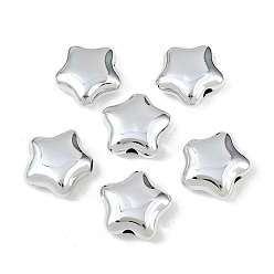 с Платиновым Покрытием Покрытие акриловыми шариками, звезда, с покрытием платиным, 26x25.5x10 мм, отверстие : 4 мм