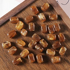 Сиена Бусины из cмолы, бусы из искусственного камня, прямоугольные, цвет охры, 12x8x8 мм