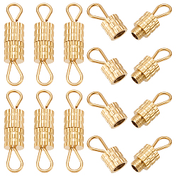 Золотой 10шт. 304 винтовые зажимы из нержавеющей стали, золотые, 16x4x4 мм, отверстие : 2x1.5 мм