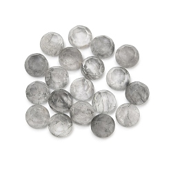 Облако Кварц Кабошоны из натурального мутного кварца, граненые, полукруглый, 6~6.5x2.5~3 мм