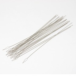 Stainless Steel Color Stainless Steel Knitting Needles, Stainless Steel Color, 150x0.7mm, Pin: 0.7mm, about 5pcs/bag