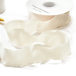 Желтая Старая Ткань  Лента из полиэстера с оборками, плиссированная лента, для упаковки подарков, изготовление галстука-бабочки, старое кружево, 1 дюйм (25 мм), около 9.84 ярдов (9 м) / рулон