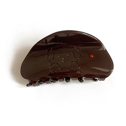 Кокосово-Коричневый Заколки для волос с когтями из ацетата целлюлозы (смола), собака, заколка для волос без следов челки для женщин и девочек, кокосового коричневый, 85 мм