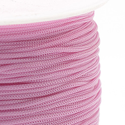 Pearl Pink Polyester Cords, Pearl Pink, 0.8mm, about 131.23~142.16 yards(120~130m)/roll
