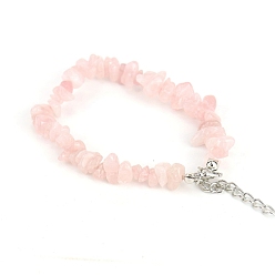 Rose Quartz Natural Rose Quartz Bead Bracelets, 8-5/8 inch(22cm)