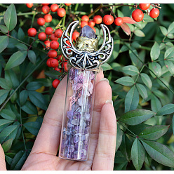 Аметист Натуральные лабрадоритовые дисплеи, для украшения дома, бутылка желаний, 120x25 мм