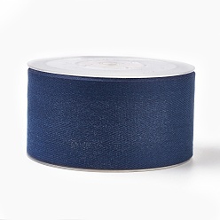 Midnight Blue Rayon and Cotton Ribbon, Twill Tape Ribbon, Herringbone Ribbon, Midnight Blue, 1 inch(25mm), about 50yards/roll(45.72m/roll)