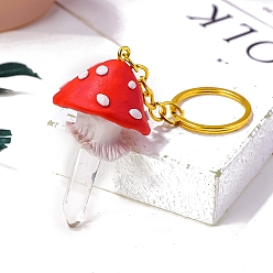 Красный Брелки из натурального кварца, гриб, красные, 4~7 см