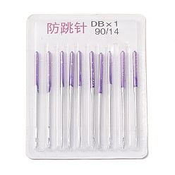 Фиолетовый Стальная стрейч-ткань швейная машина иглы против прыжков, иглы для шитья эластичной ткани, фиолетовые, 37.5x1.5 мм, 10 шт / карта